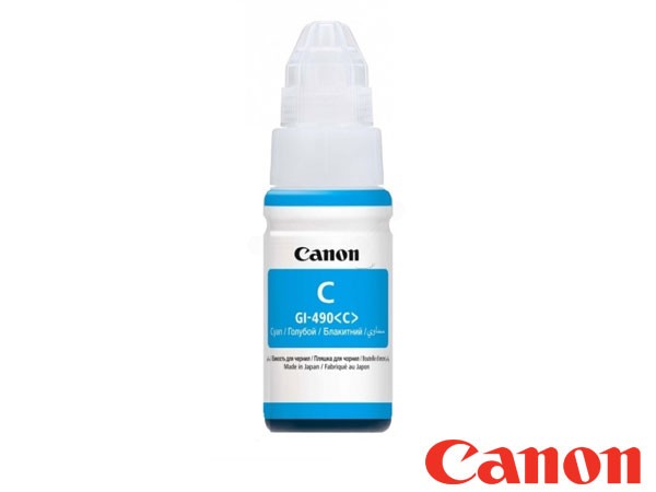 Genuine Canon GI-490C / 0664C001AA Cyan Ink to fit Ink Cartridges Inkjet Printer 