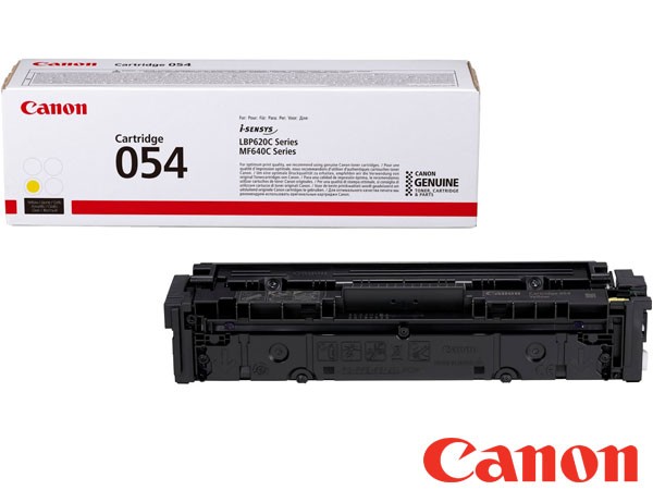 Genuine Canon 3021C002 / 054 Yellow Toner Cartridge to fit i-SENSYS LBP623Cdw Colour Laser Printer