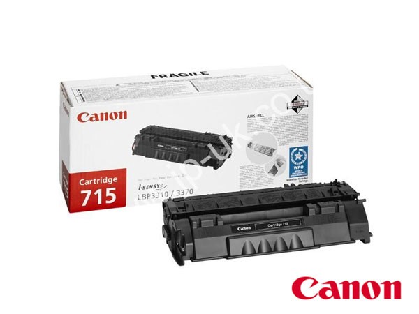 Genuine Canon 715 / 1975B002AA Black Toner Cartridge to fit i-SENSYS LBP-3310 Mono Laser Printer
