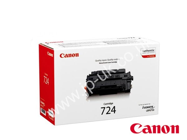 Genuine Canon 724 / 3481B002AA Black Toner Cartridge to fit i-SENSYS LBP-6750DN Mono Laser Printer
