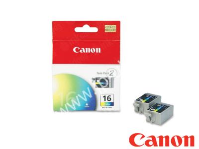 Genuine Canon BCI-16C-TWIN / 9818A002 Colour Ink Twinpack to fit Canon Inkjet Printer 