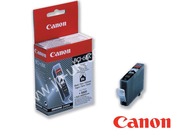 Genuine Canon BCI-6BK / 4705A002 Black Ink to fit S800 Inkjet Printer 