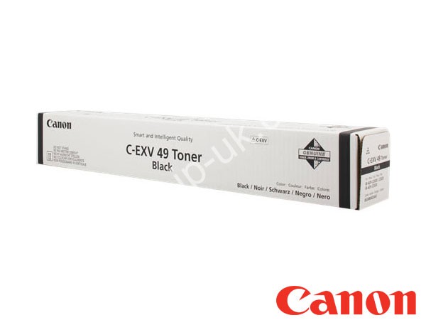 Genuine Canon C-EXV49BK / 8524B002 Black Toner to fit Colour Laser Photocopier Colour Laser Printer