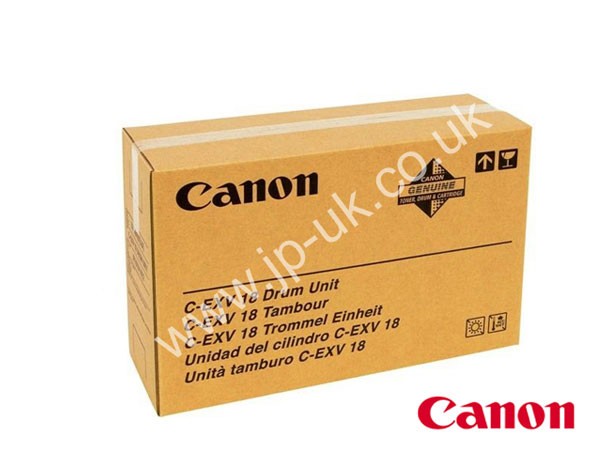 Genuine Canon C-EXV18 DRUM / 0388B002AA Black Drum Unit to fit Toner Cartridges Mono Laser Copier