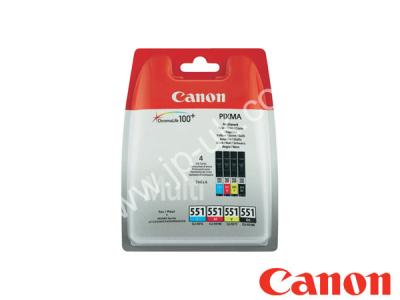 Genuine Canon CLI-551C/M/Y/BK / 6509B009 Ink Cartridge Value Pack to fit Canon Inkjet Printer