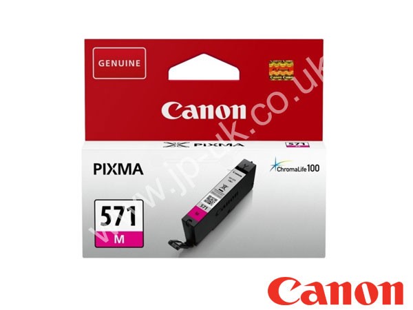 Genuine Canon CLI-571 M / 0387C001 Magenta Ink to fit Pixma Inkjet Printer