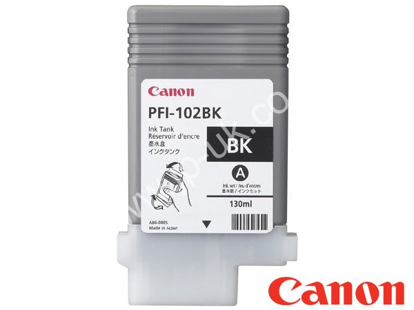 Genuine Canon PFI-102BK / 0895B001AA Black Ink to fit ImagePROGRAF iPF720 Inkjet Printer