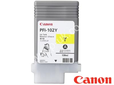 Genuine Canon PFI-102Y / 0898B001AA  Yellow Ink to fit Canon Inkjet Printer