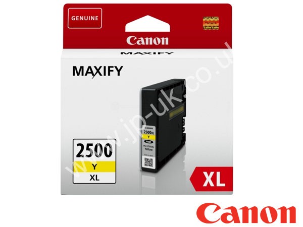 Genuine Canon PGI-2500XLY / 9267B001AA Hi-Cap Yellow Ink to fit Ink Cartridges Inkjet Printer