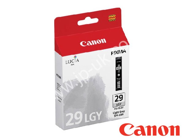 Genuine Canon PGI-29LGY / 4872B001AA Light Grey Lucia Ink to fit Ink Cartridges Inkjet Printer 