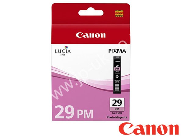 Genuine Canon PGI-29PM / 4877B001AA Photo Magenta Lucia Ink to fit Pixma Inkjet Printer 