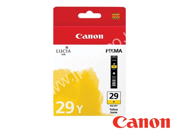 Genuine Canon PGI-29Y / 4875B001AA Yellow Lucia Ink to fit Pixma Inkjet Printer 
