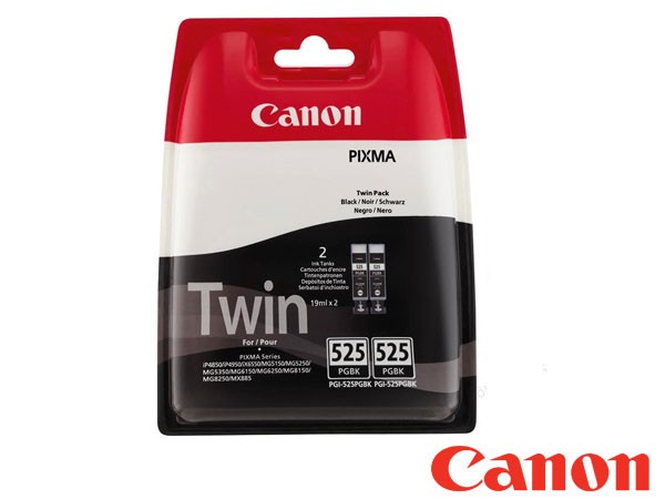 Genuine Canon PGI-525PGBK / 4529B006AA Black Ink Twinpack to fit iP4850 Inkjet Printer
