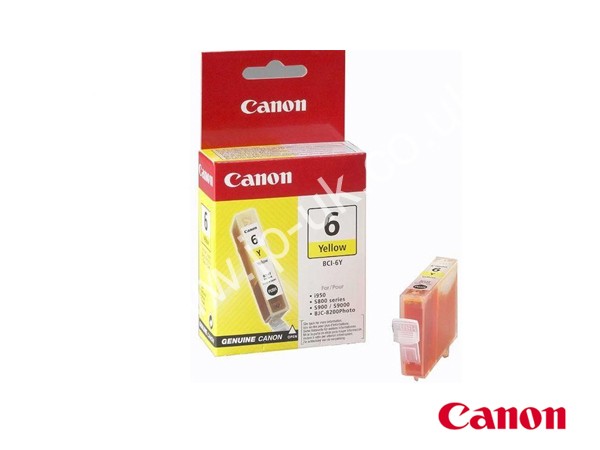 Genuine Canon BCI-6Y / 4708A002 Yellow Ink to fit BJC-8200 Inkjet Printer 