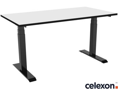 Celexon 1000013795 eAdjust-58123 1250 x 750 HPL Dual Motor Electric Height Adjustable Sit-Stand Desk - Black