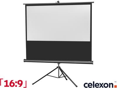 Celexon Tripod Economy 16:9 Ratio 219 x 123cm Portable Tripod Projector Screen - 1090022 - Black