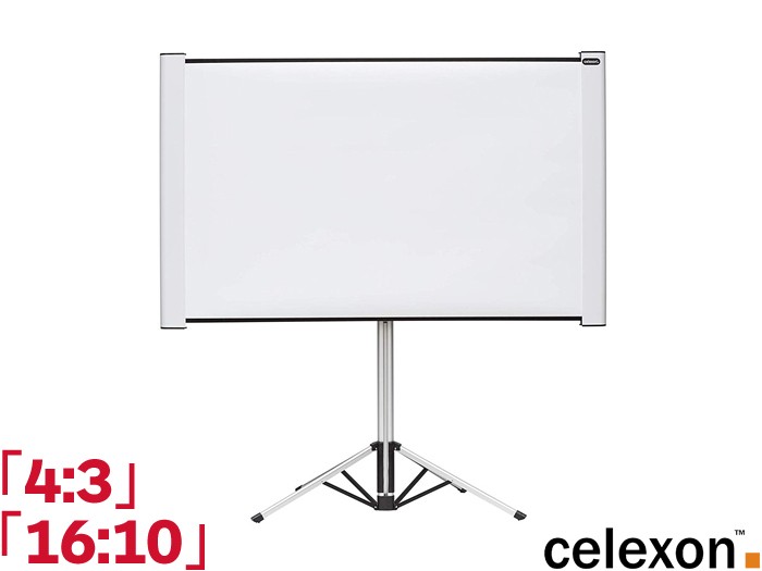 Celexon Dual Format Mobile Expert 4:3 & 16:10 Ratio 144 x 108cm & 172 x 108cm Portable Tripod Projector Screen - 1000005033