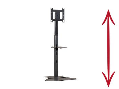Chief MF1UB Tilting Medium Height-Adjustable Flat Panel Universal Floor AV Stand - Black