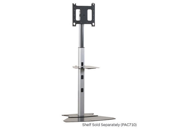 Chief MF1US Tilting Medium Height-Adjustable Flat Panel Universal Floor AV Stand - Silver