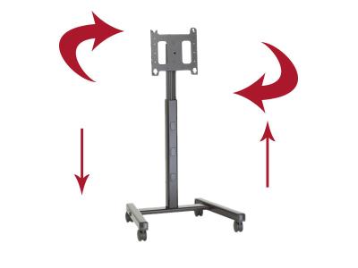 Chief PFCUB Tilting Height-Adjustable Swivel Display Mobile Stand Trolley