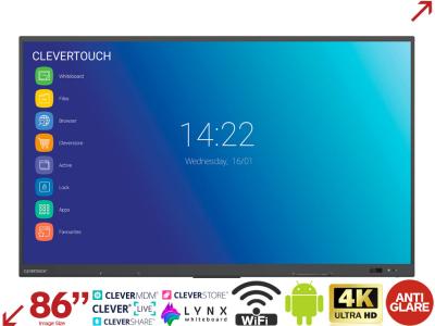 CleverTouch 86” IMPACT PLUS Gen2 4K Android Interactive Display