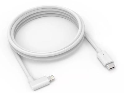 Compulocks 6FTC90DLT01 2m Right-Angled Lightning to USB-C Cable - White