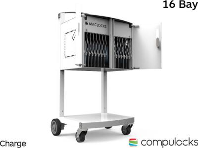 Compulocks CartiPad UNO 16 Bay Charging Cart for iPad and Tablet
