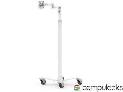Compulocks MCRSTDEXW - Rise Freedom Extended Medical VESA Mount Rolling Cart - White - for Screens up to 15" and below 2.27kg