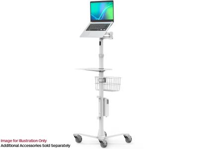 Compulocks MCRSTDEXWSMP01W - Universal IT Mount with Rise Extended Medical Rolling Cart - White