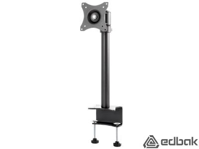 Edbak SV01C-B Single Monitor Desktop Pole Mount - Black - for 10" - 29" Screens up to 10kg