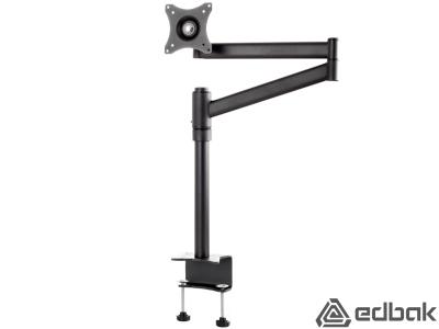 Edbak SV03C-B Single Monitor Desktop Arm Pole Mount - Black - for 10" - 29" Screens up to 10kg
