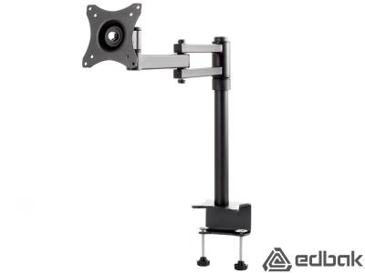 Edbak SV04C-B Single Monitor Desktop Arm Pole Mount - Black - for 10" - 29" Screens up to 10kg