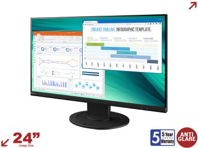 Eizo FlexScan EV2460-BK 24” 16:9 Monitor with Frameless Design