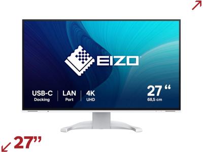 Eizo FlexScan EV2740X-WT 27” 4K UHD Monitor with Frameless Design