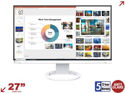 Eizo FlexScan EV2760-WT 27” 16:9 Monitor with Frameless Design