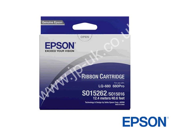 Genuine Epson S015262 / 5262 Black Fabric Ribbon to fit Inkjet Fabric Ribbons Inkjet Fax / Printer
