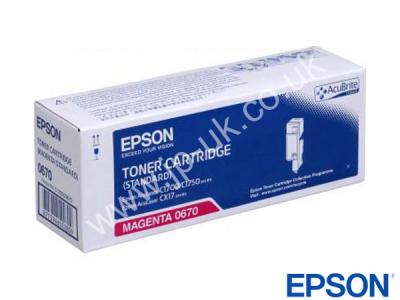 Genuine Epson S050670 / 0670 Magenta Toner Cartridge to fit Epson Printer