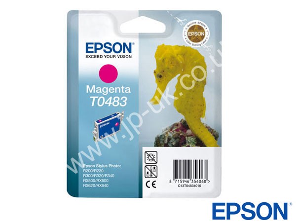 Genuine Epson T04834010 / T0483 Magenta Ink Cartridge to fit Inkjet R340 Printer