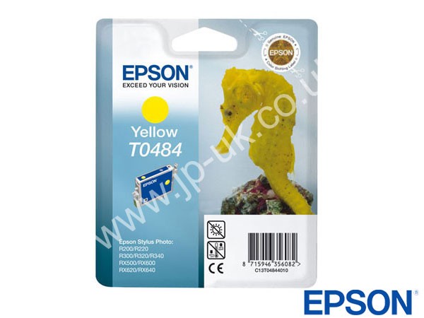 Genuine Epson T04844010 / T0484 Yellow Ink Cartridge to fit Inkjet RX600 Printer