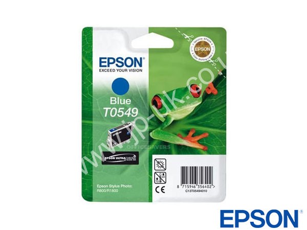 Genuine Epson T05494010 / T0549 Blue Ink Cartridge to fit Inkjet Ink Cartridges Printer