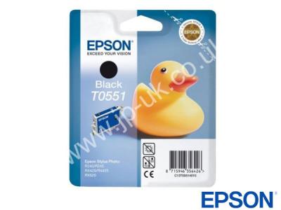 Genuine Epson T05514010 / T0551 Black Ink Cartridge to fit Stylus Photo Epson Printer
