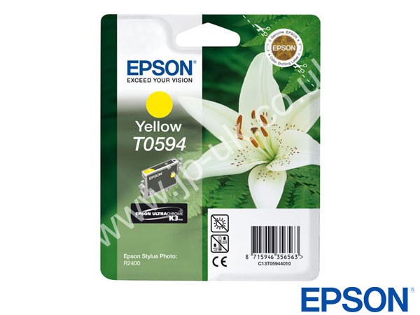 Genuine Epson T05944010 / T0594 Yellow Ink Cartridge to fit Stylus Photo R2400 Printer