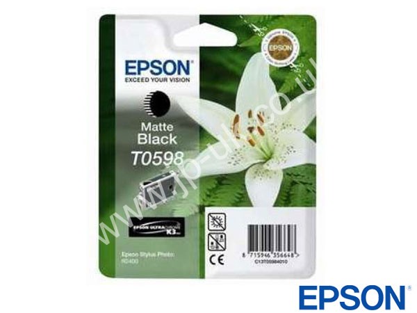 Genuine Epson T05984010 / T0598 Matte Black Ink Cartridge to fit Stylus Photo Ink Cartridges Printer