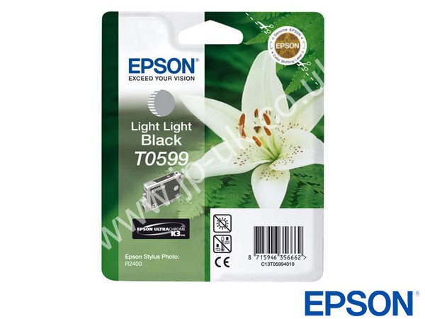 Genuine Epson T05994010 / T0599 Light Light Black Ink Cartridge to fit Stylus Photo R2400 Printer