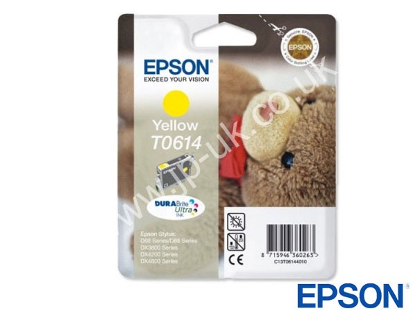 Genuine Epson T06144010 / T0614 Yellow Ink to fit Inkjet Epson Printer 