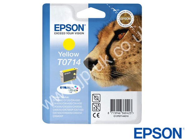 Genuine Epson T071440A0 / T0714 Yellow Dura Brite to fit Inkjet D120 Business Printer 