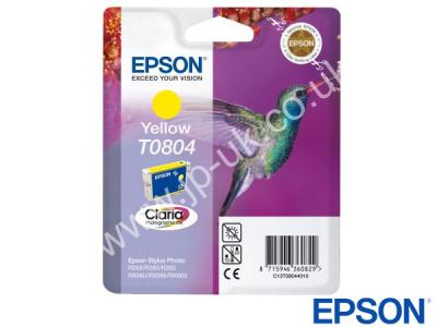 Genuine Epson T08044010 / T0804 Yellow Ink to fit Inkjet Epson Printer 
