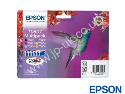 Genuine Epson T08074010 CMYK LC LM Ink Multipack to fit Inkjet Epson Printer 