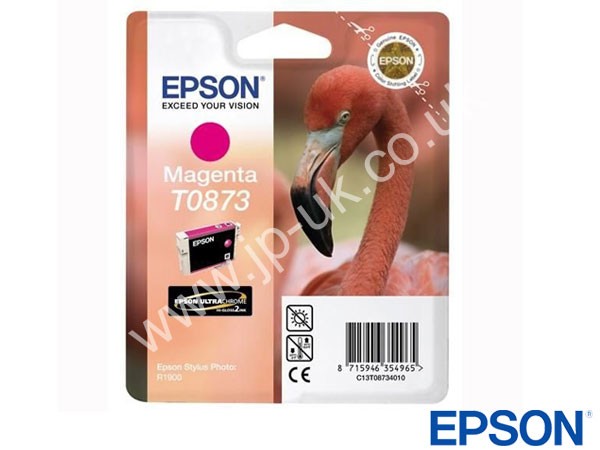 Genuine Epson T08734010 / T0873 Magenta Ink to fit Stylus Photo Epson Printer 