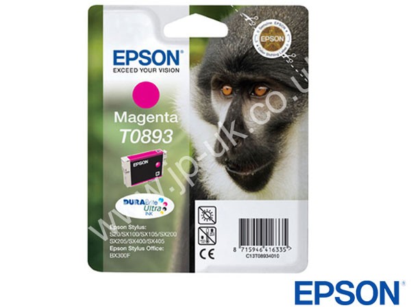 Genuine Epson T08934010 / T0893 Magenta Dura Brite to fit Inkjet Ink Cartridges Printer 